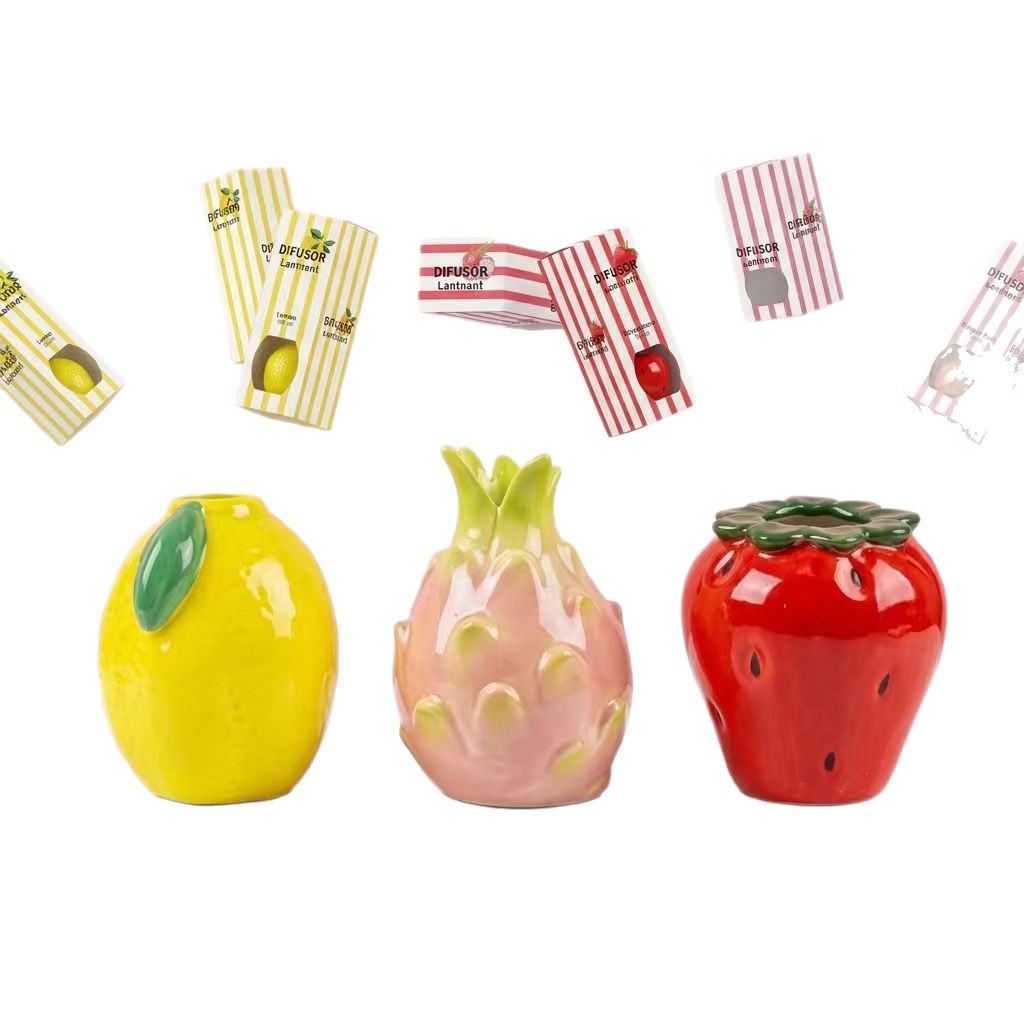 Fruit-Themed Ceramic Diffuser | Artistic Bottle | Cross-Border | Custom Fragrance | Odor Neutralizer