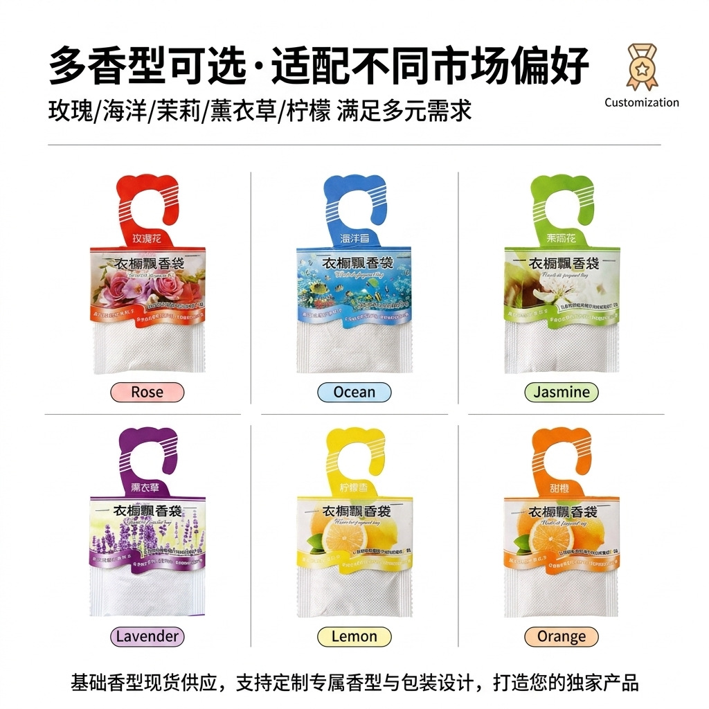 Sachet Set | Odor-Eliminating Aroma Pouches | Customizable for Wardrobes & Cars | Factory Direct