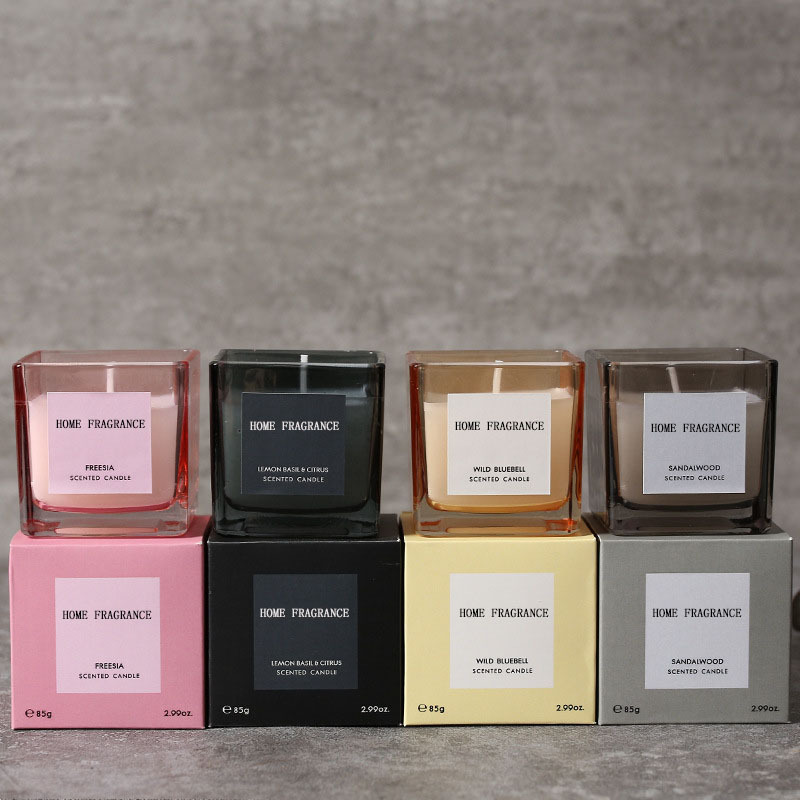 Four-color soy wax candle set | gift-ready poured candles | wholesale factory-direct candles