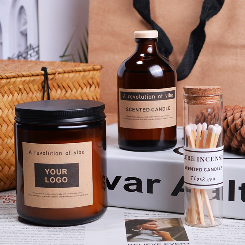 Bamboo-Woven Scented Candle Gift Box | Plant-Based Romantic Candle Set | Holiday Gift | Scented Souvenir