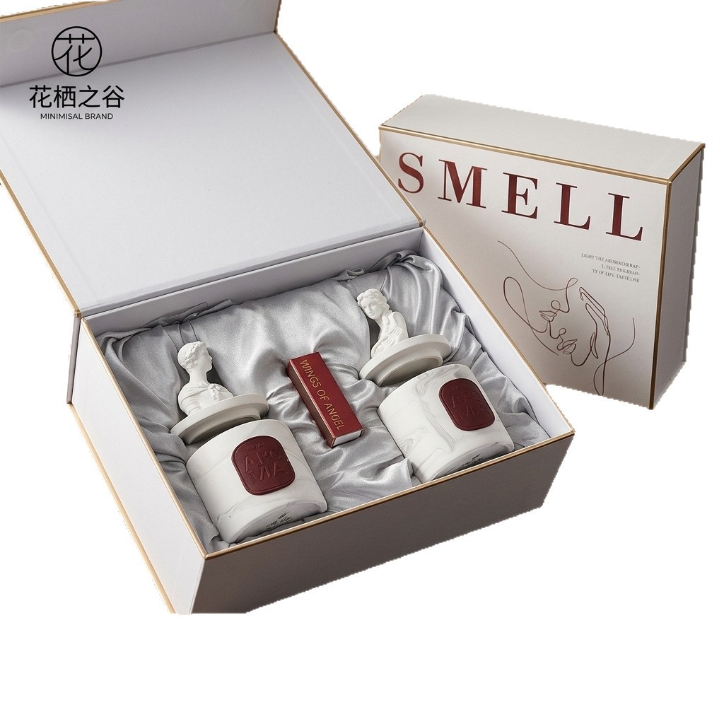 European Figurine Candle Gift Box | Apollo & David Themed | Birthday & Holiday Scented Keepsake