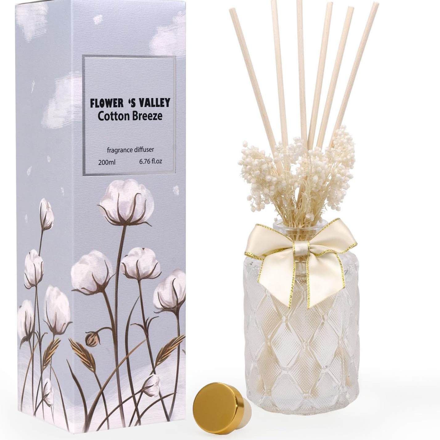 200ml Modern Artistic Diffuser | Dried Flower Flameless Aroma | Cross-Border Home Scent | Long-Lasting