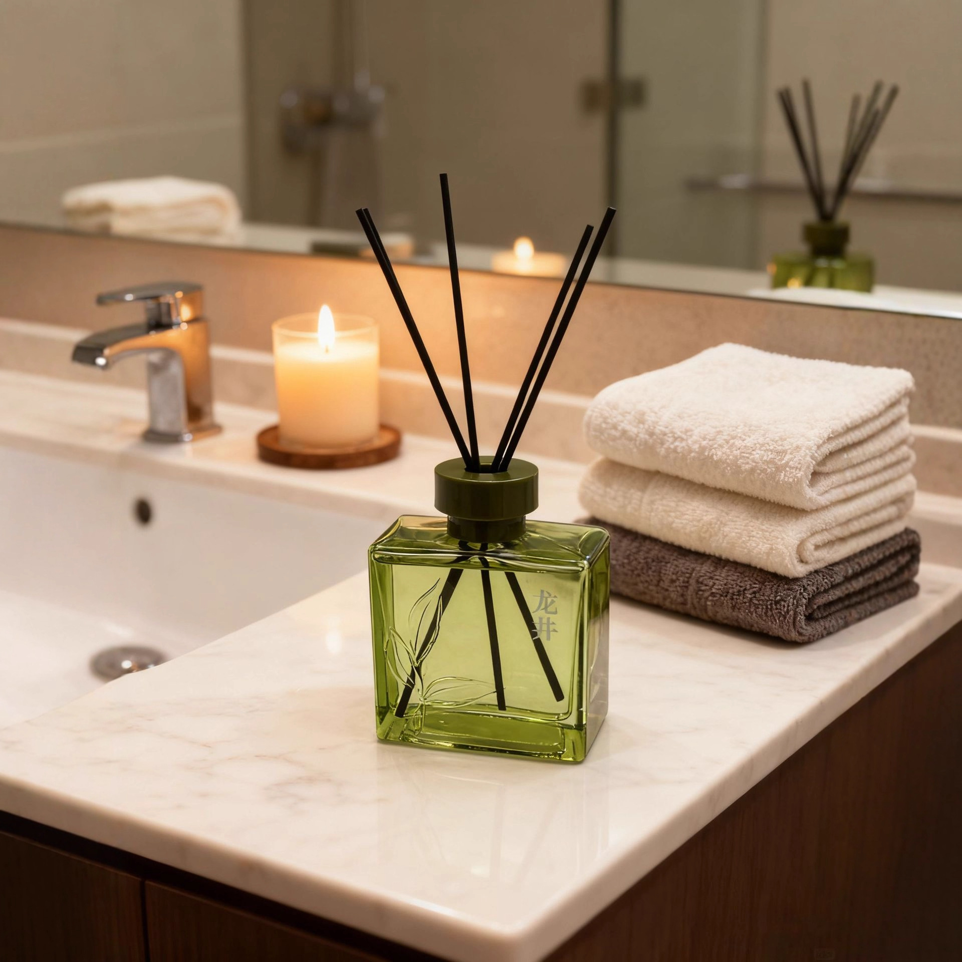 Flameless Diffuser | 200ml Osmanthus & Longjing Tea Scent | Office & Hotel Use