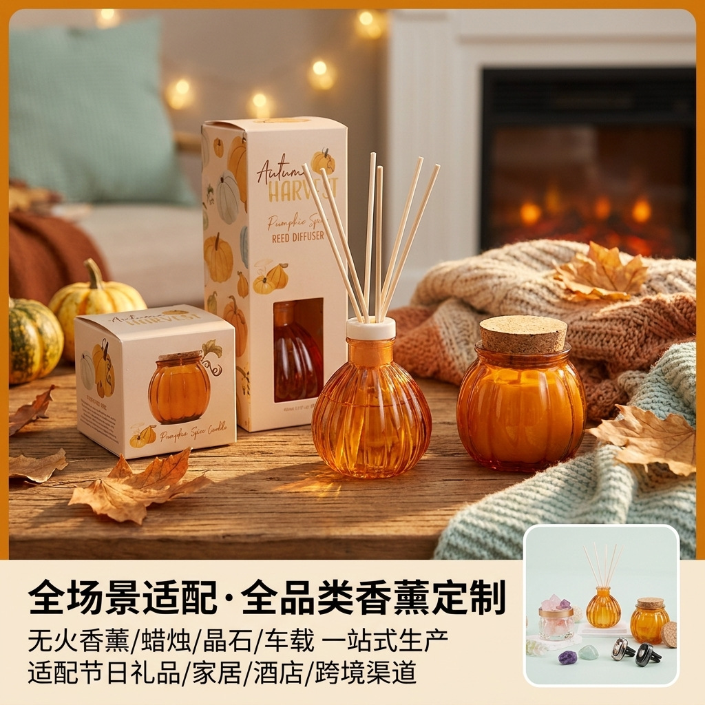 Cross-Border Halloween Scented Candle | Long-Lasting Bedroom Fragrance | Pumpkin Decorative Candle